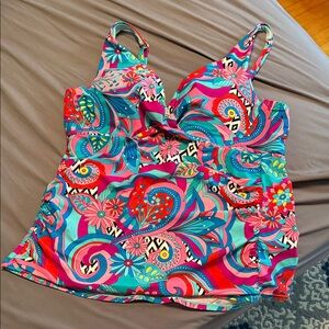 Colorful Paisley Print Women's Top